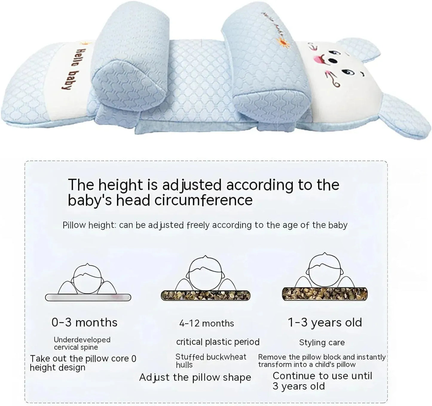 Head Shaping Adjustable Pillow